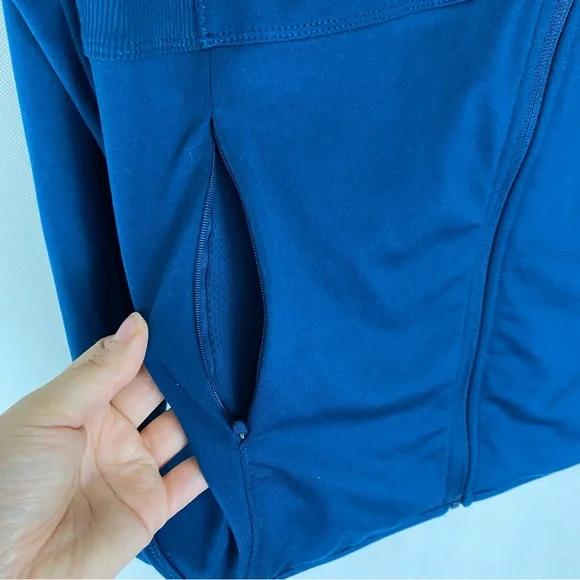 Champion Blue Utility Active workout Jacket Full Zip up Performance XL - Picture 7 of 8